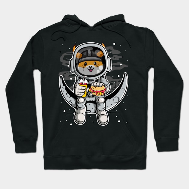Astronaut Fastfood Floki Inu Coin Floki Army To The Moon Crypto Token Cryptocurrency Wallet Birthday Gift For Men Women Kids Hoodie by Thingking About